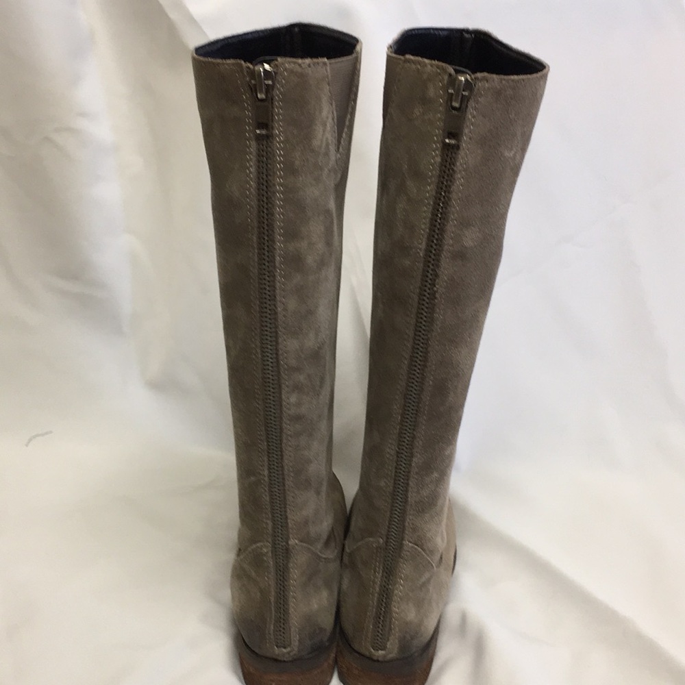 Grey suede tall leather boots Sz 7.5 - Picture 3 of 7